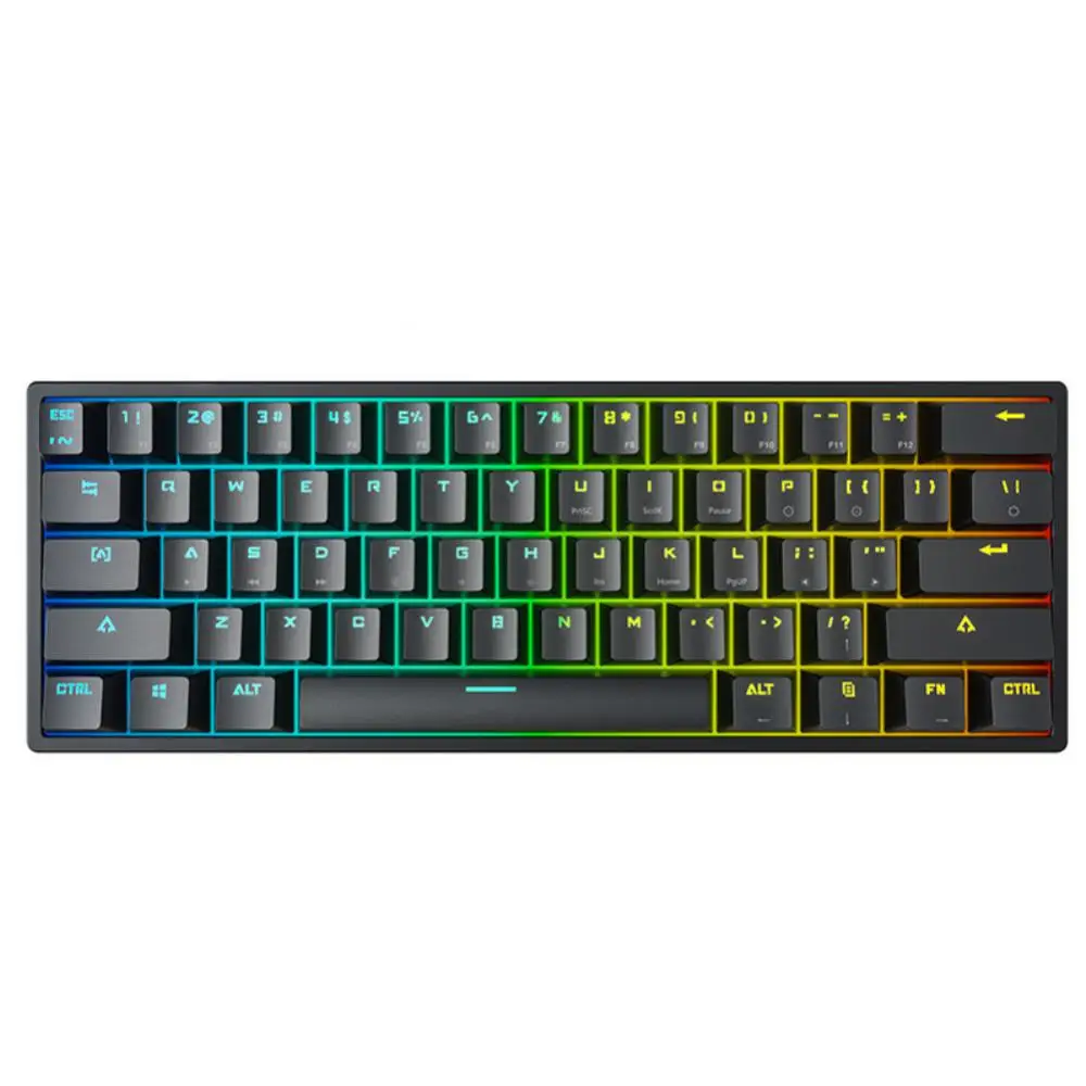 

Mechanical Keyboard Adjustable Double-end Foot Support Double-color Key Cap 7 Color Backlight Waterproof Wired Keyboard Usb