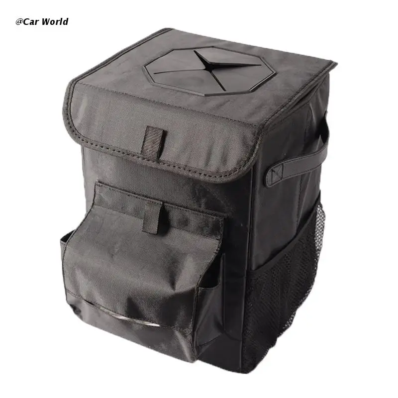 

6XDB Hanging Garbage Bag Car Foldable Trash Bin Wastebasket for Clean Driving