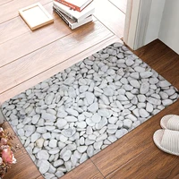 cobblestone doormat modern polyeste bedroom living room floor mat balcony rug door mat white stone decoration foot pad