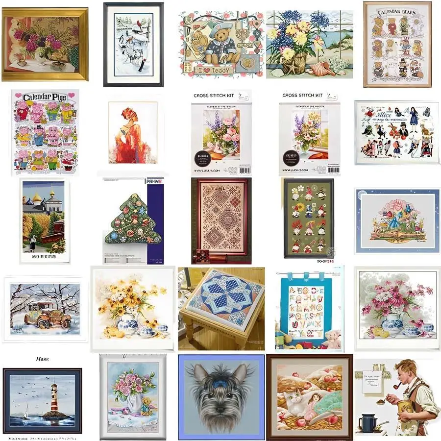 PDF набор для вышивки крестом 4 шт