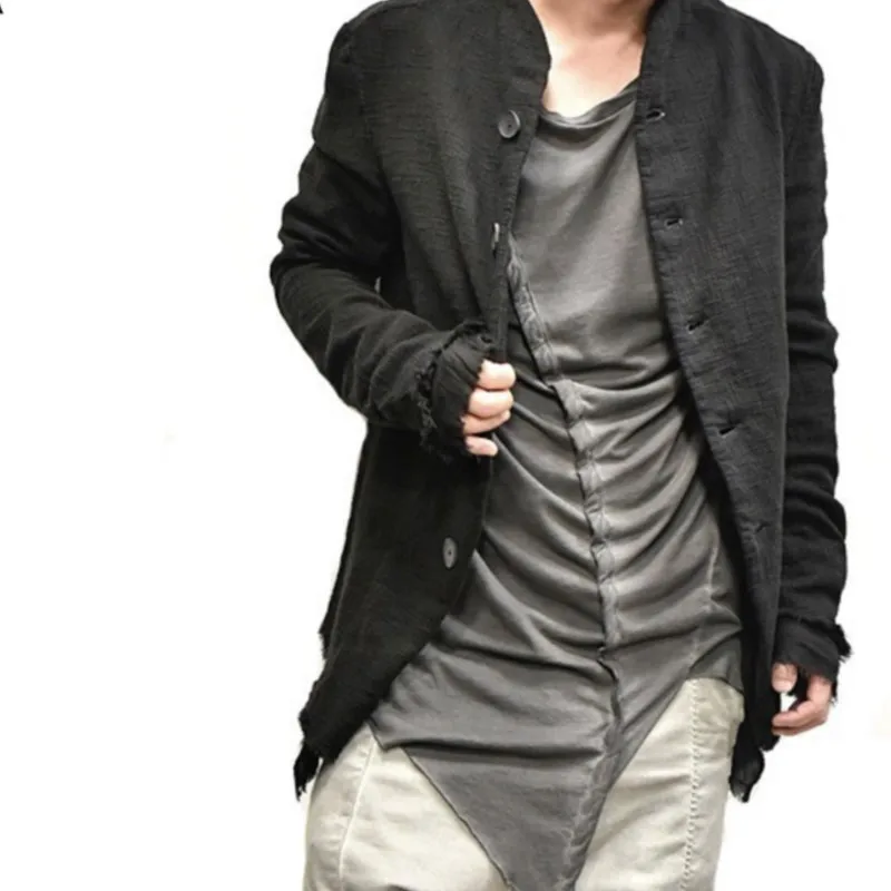 Авангардная стильная одежда Wasteland асимметричная хлопковая футболка для старого