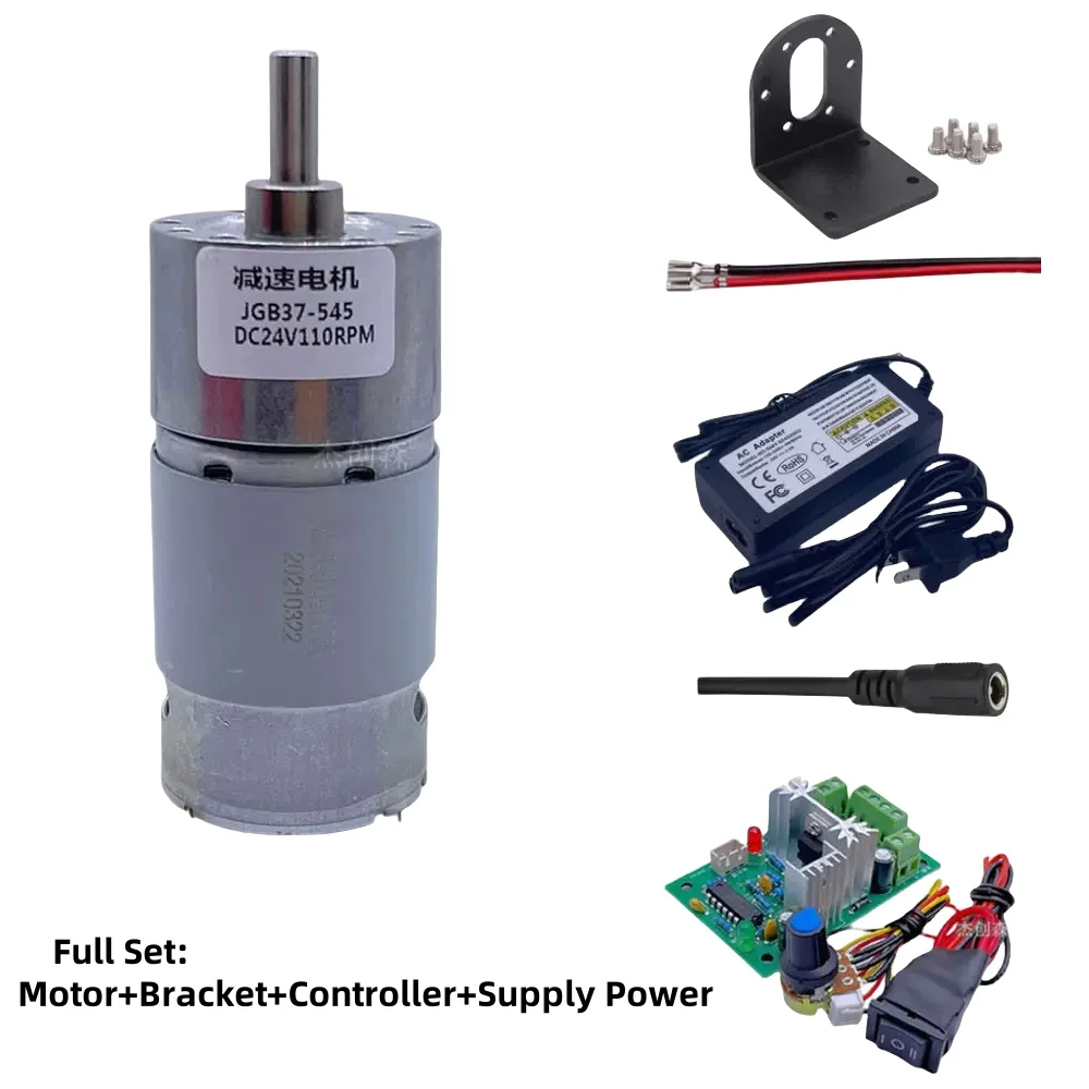 Редукторный двигатель постоянного тока 12 В 24 в 37 мм большой крутящий момент