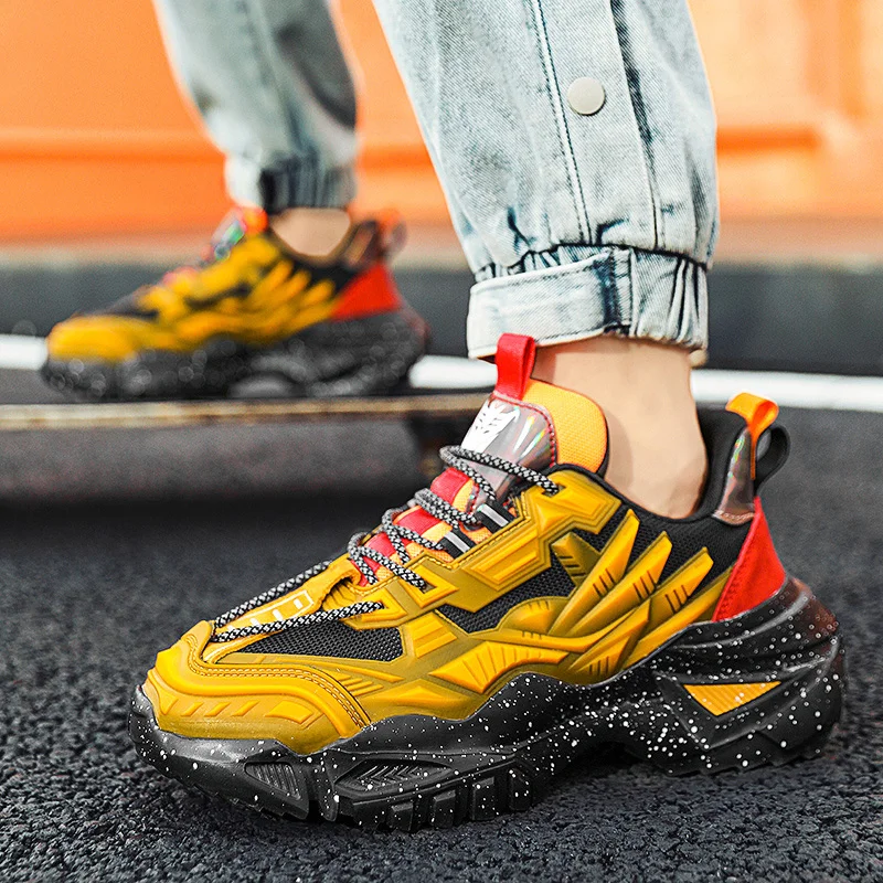 Big Size 35-45 Fashion Chunky Sneakers Unisex Comfortable Breathable Mens Trend Shoes Wear-resistant Womens Casual Sports Shoes