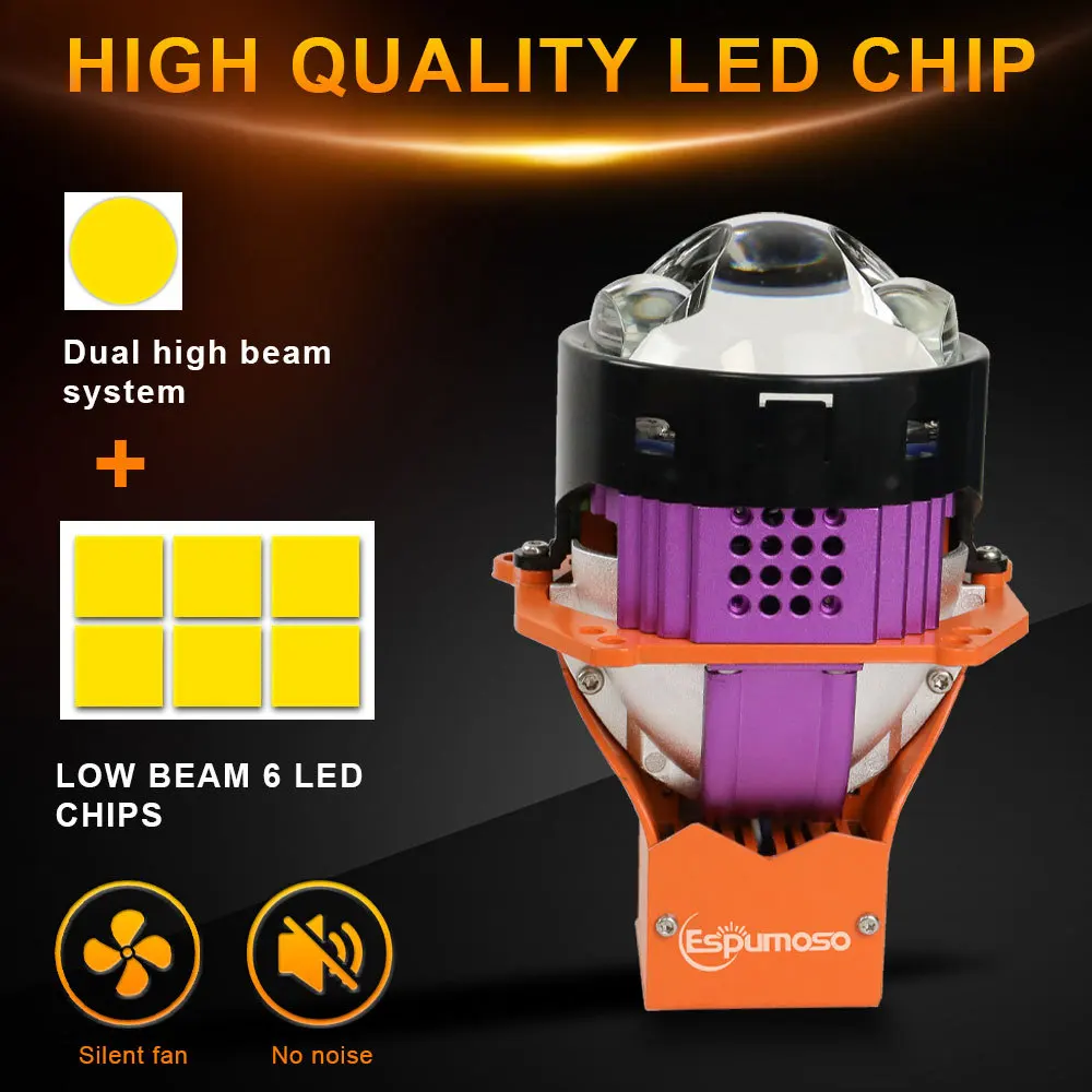 

Direct Dual-Lens 3 Inch Projector Lens LED for Car Headlights - Bright and Energy Efficient