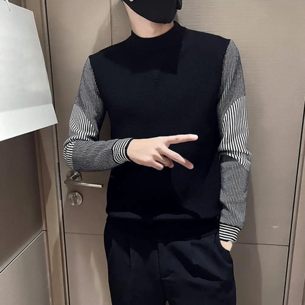 

Breathable Anti-shrink Elastic Long Sleeves Winter Sweater for Daily Wear