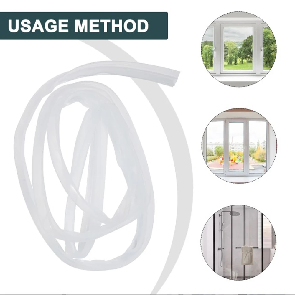 

3 Various Sizes Seal Strip Screen Door Bathroom Shower Water-Silicone H-Shape Draft Stopper For Door 6-12mm Sealing Strip Tool