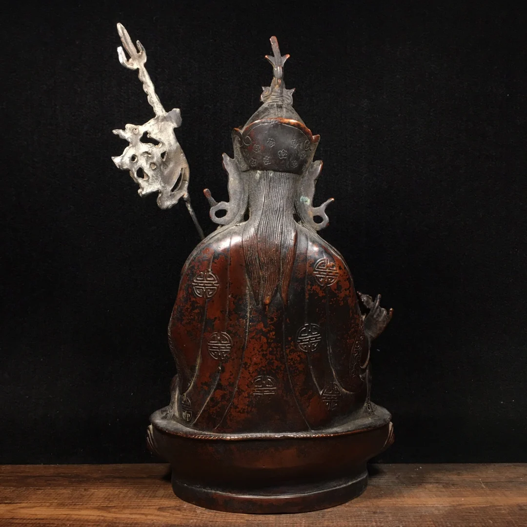 Чистая медь Padmasambhava Guru rinpolo Ринпоче Высота 32 см длина 18 ширина 12