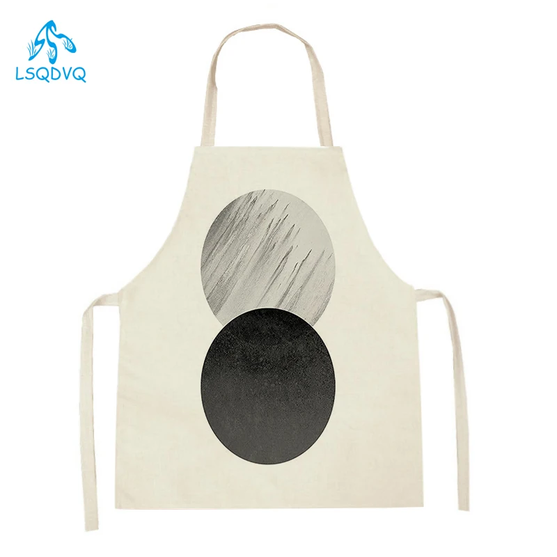 

Geometric Animal Pattern Kitchen Aprons Deer Bear Wolf Print Men Women Cleaning Tools Apron Household Cooking Cleaning Supplies