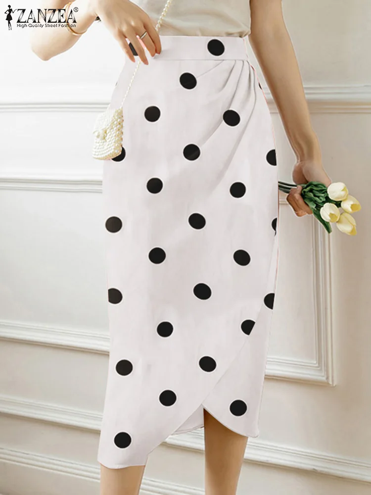 Юбка-миди ZANZEA женская с высокой талией повседневная облегающая Сексуальная