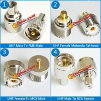 1x pcs kit set uhf pl259 so239 to fme mcx rca motorola flat head kenwood antenna connector brass straight rf coaxial adapters