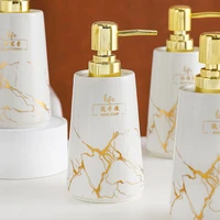 european style ceramic hand sanitizer lotion bottle shampoo bottle light luxury soap dispenser bathroom accessories