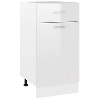 bottom cabinet chipboard drawer cabinet kitchen furniture high gloss white 40x46x81 5 cm