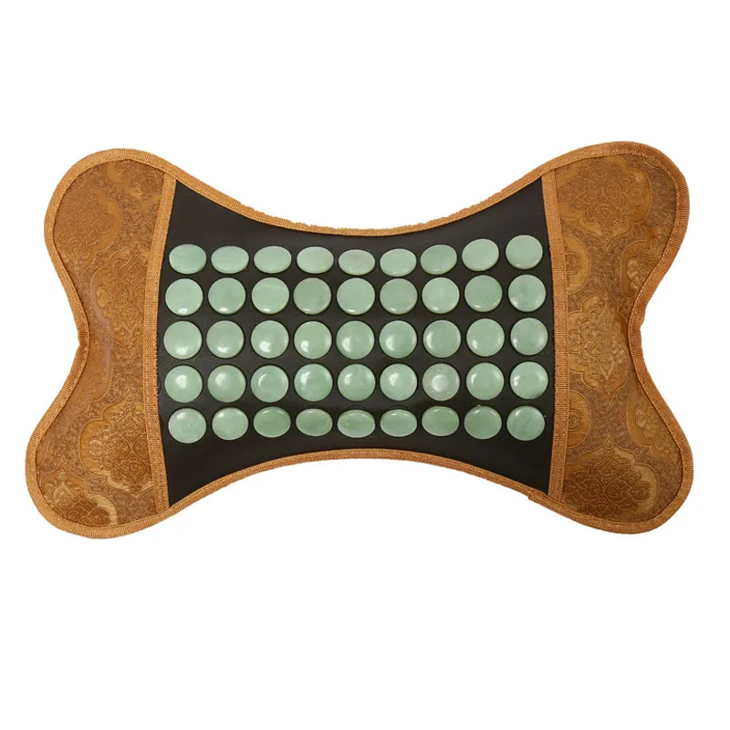 

Natural Jade Massage Pillow Germanium Tourmaline Far Infrared Electric Heating Physiotherapy Cervical Pain Relief Neck Massager
