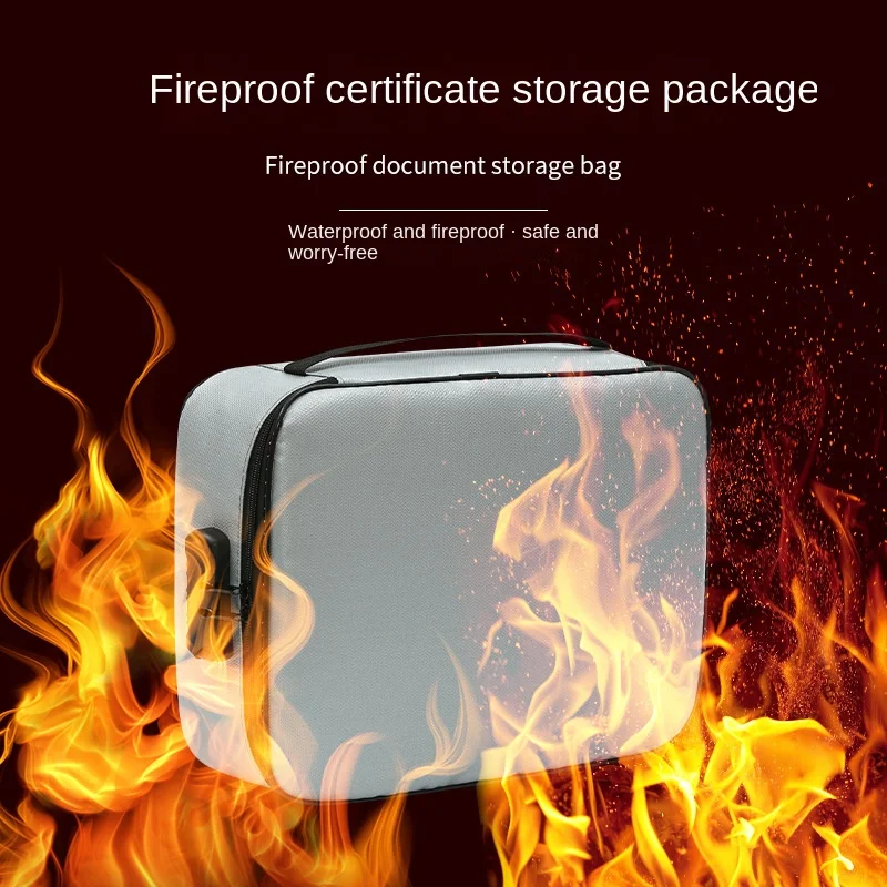 

Многослойная коробка с замком паролем, многофункциональная модернизированная водонепроницаемая сумка для паспорта, бытовая [Футуризм] огнестойкая сумка для хранения документов