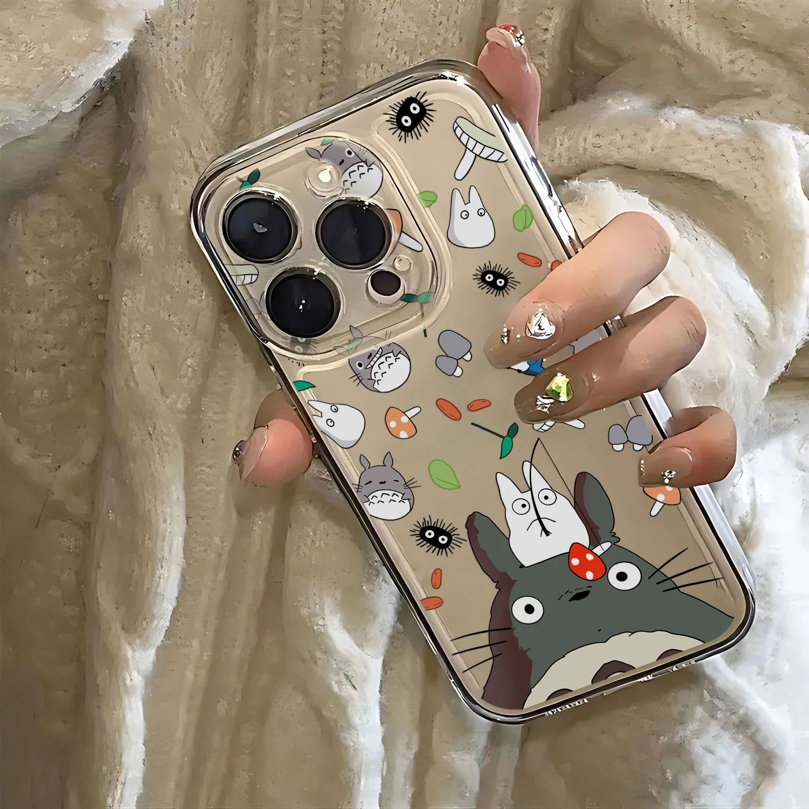 Cute cartoon Clear Case For Samsung A73 A72 A71 A55 A52 A51 A50 A35 A33 A32 A31 A30 A24 A23 A22 A13 A12 A05 5G T-T-Totoros Cover