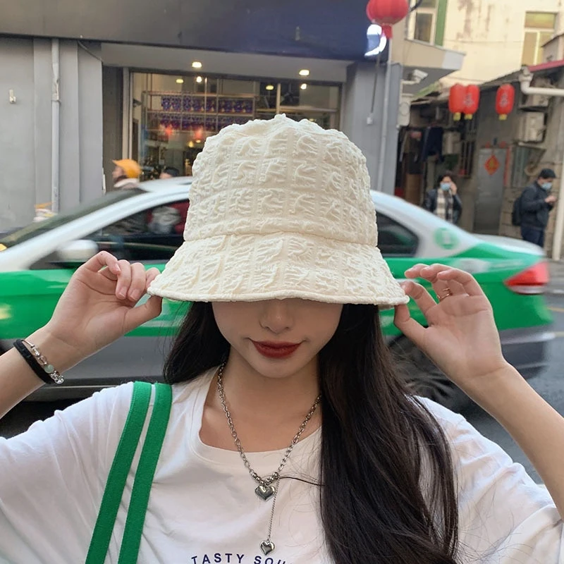 

2023 New Japanese Thin Section Pleated Fisherman Hat Women's Summer Ins Sunscreen Women Bucket Hat Leisure Panama Gorros