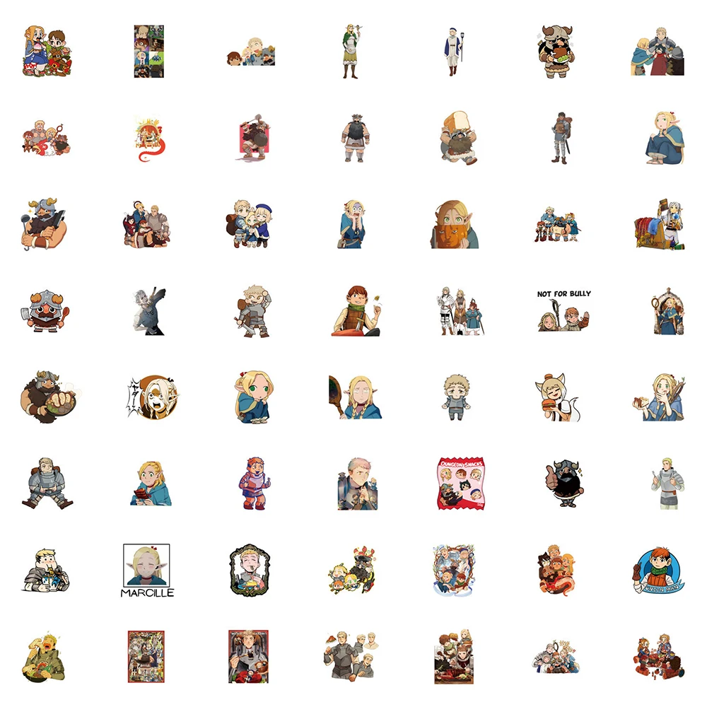 10/30/50/110 шт Вкусные в Подземелье Аниме наклейки Милый Марсиль Мультфильм Детские