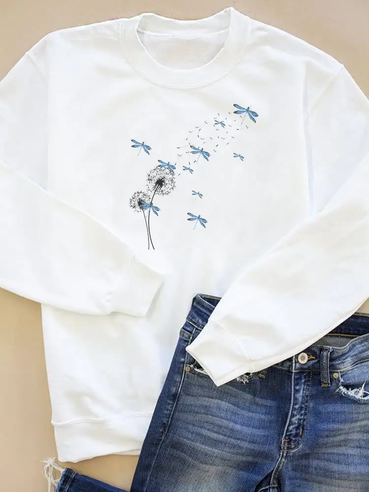 

Dandelion Dragonfly Cute 90s Graphic Clothes Autumn Spring Print Fashion Women Casual Sweatshirts Wear Clothing Pullovers
