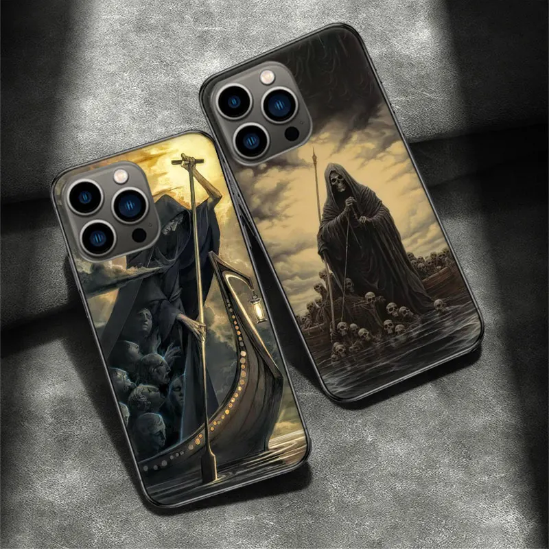 Чехол для телефона Hell Styx Ferryman Apple Iphone 16 15 Plus Soft 13 12 Mini Cover 11 14 Pro Max Capa 8 7 SE Shell Coque Silicone T