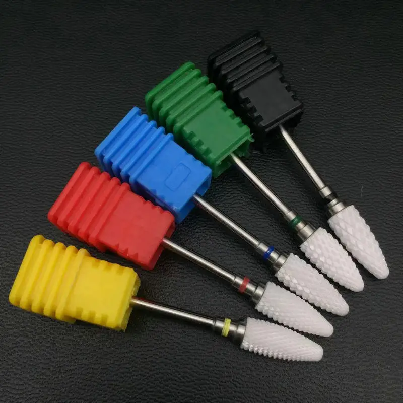 

1pcs Ceramic Straight Tip Nail Art Drill Bit Milling Cutter For Nail Electric Drill Manicure Machine Device Accessory Nail Tools