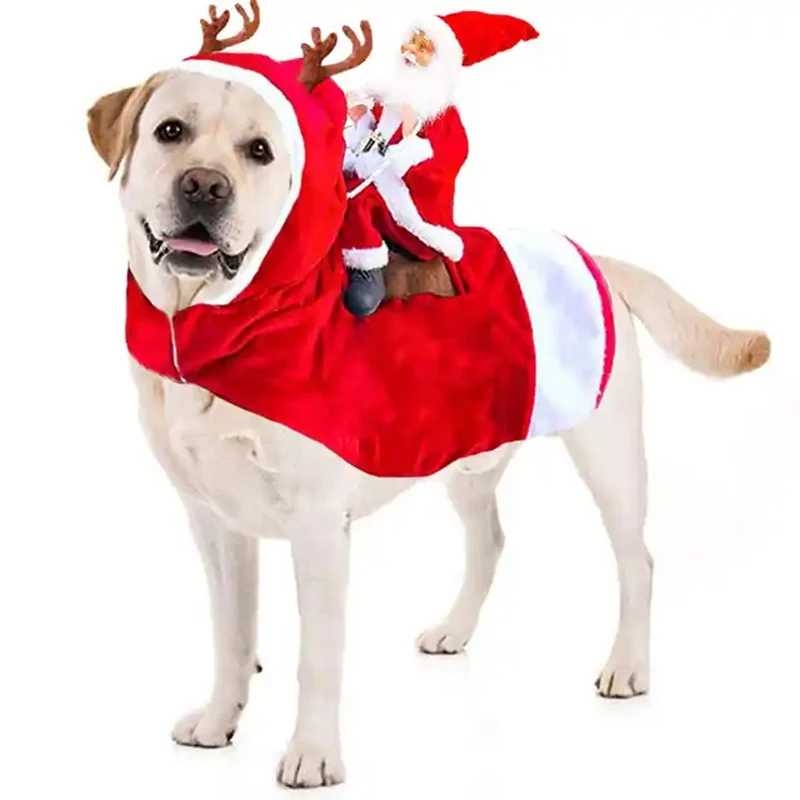 

Winter Warm Christmas Dog Dressing Up Jacket Pet Dogs Cats Coat Funny Santa Claus Costumes Chihuahua Pug Teddy Festivals Clothes