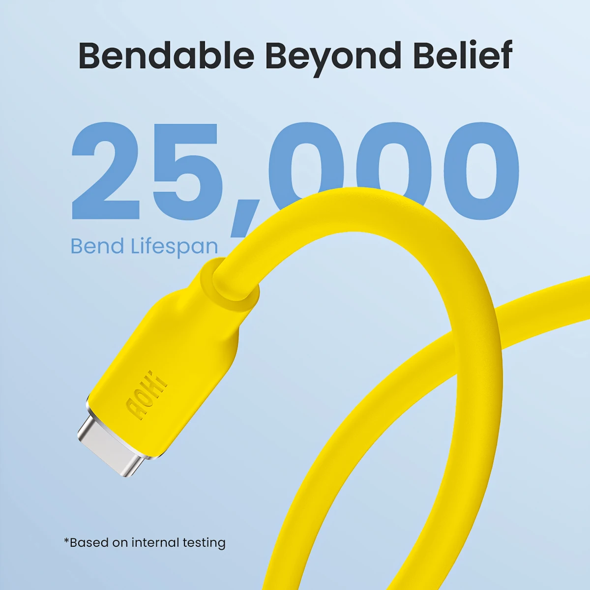 Фото AOHI 140 Вт/240 Вт PD 3.1 USB C — USB C Шелковистый кабель для быстрой зарядки длиной 3,3 фута №5