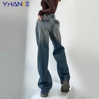 y2k harajuku jeans women high waist vintage baggy denim trousers oversized cargo pants fashion casual unique clothes