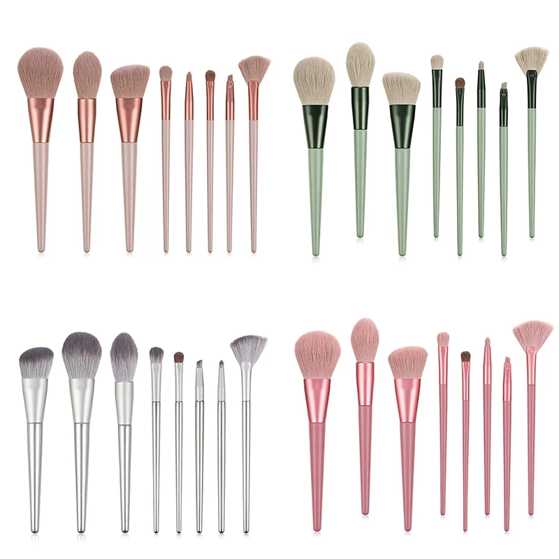 

8 шт., набор кистей для макияжа с конским волосом