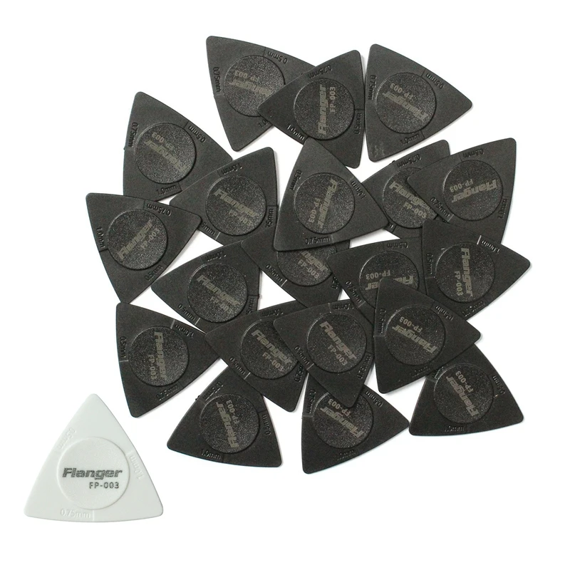 

Flanger 20 шт. треугольные медиаторы для гитары 1,0 0,75 0,5 мм Толщина из поликарбоната + АБС-пластика Нескользящие стильные медиаторы черно-белые
