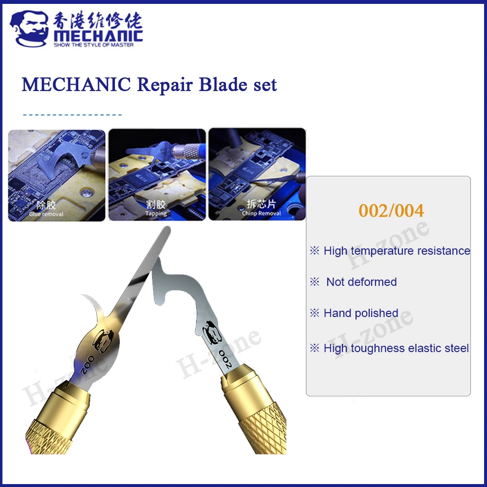 

MECHANIC 002 Blades Set CPU Glue Remover BGA Motherboard Chip Layer Disassemble Scraping Knife IC Chip Degumming Knife Tool Kit