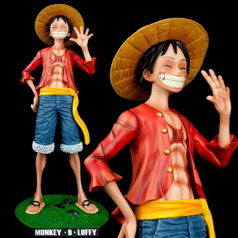 

One Piece Figures Luffy 40.5cm PVC Anime Figures Straw Hat Smiley Gk 1/4 Oversized Big Statue Model Collection Toys Gifts