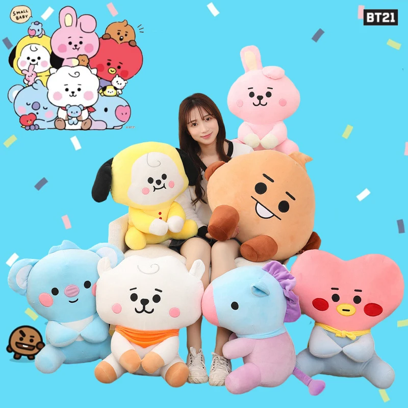 Kawaii Bt21 Kpop Plushie Animal Doll Rj Cooky Chimmy Mang Koya Cartoon Girls Home Decor Party Soft Stuffed Plush Pillow Toy