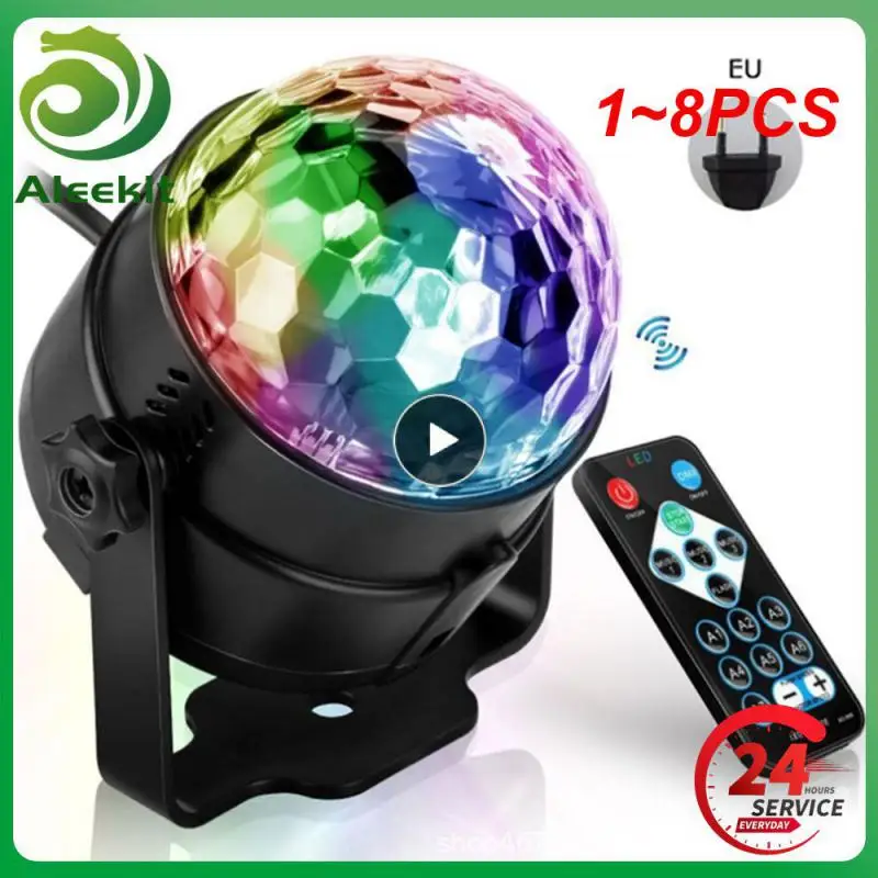 

Стробоскоп стеклянный со звуковой активацией, сценический дискошар с дистанционным управлением для дома, детской комнаты, дня рождения, 1-8 цветов