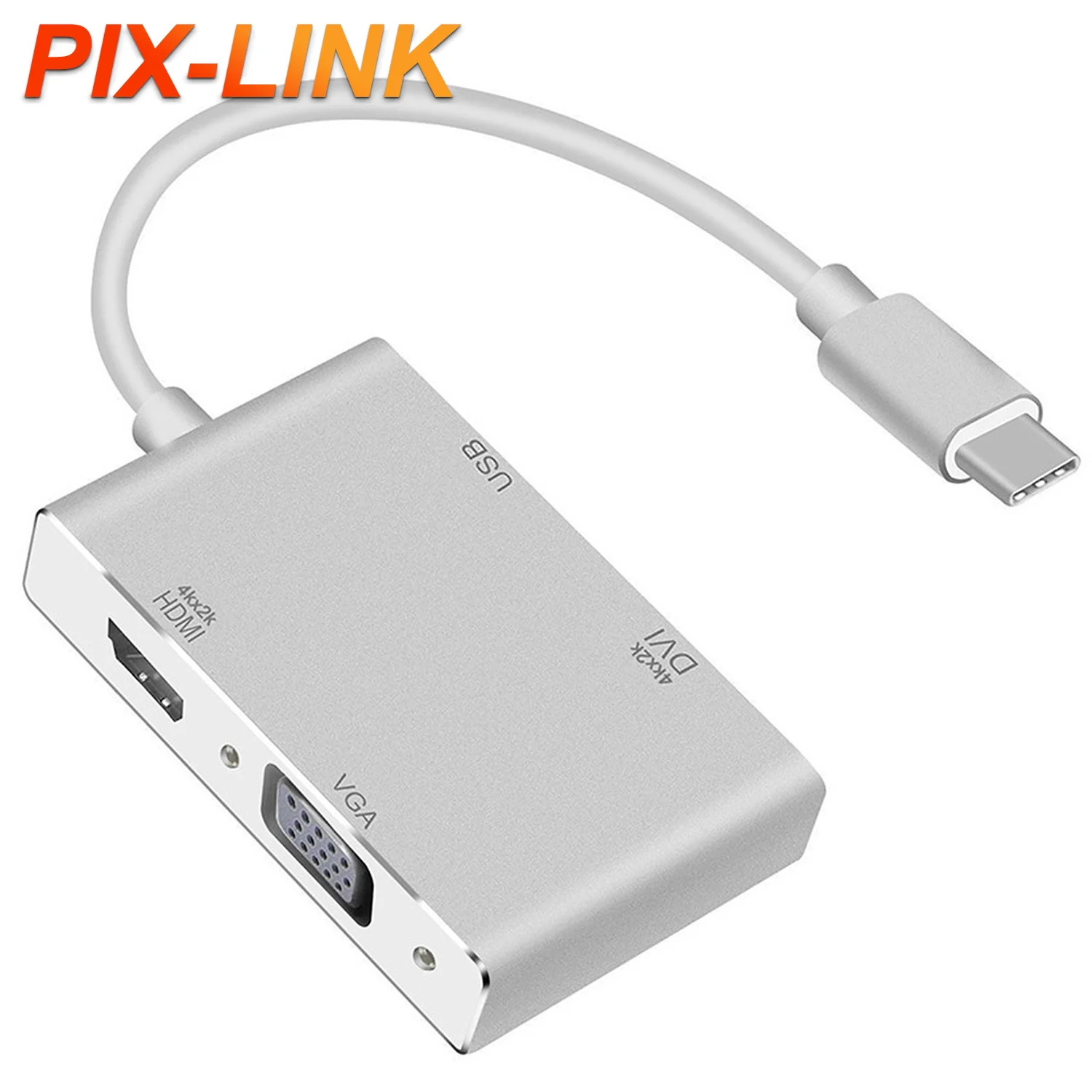 

4K HDTV VGA USB DVI Connector Cable Display HUB Adapter