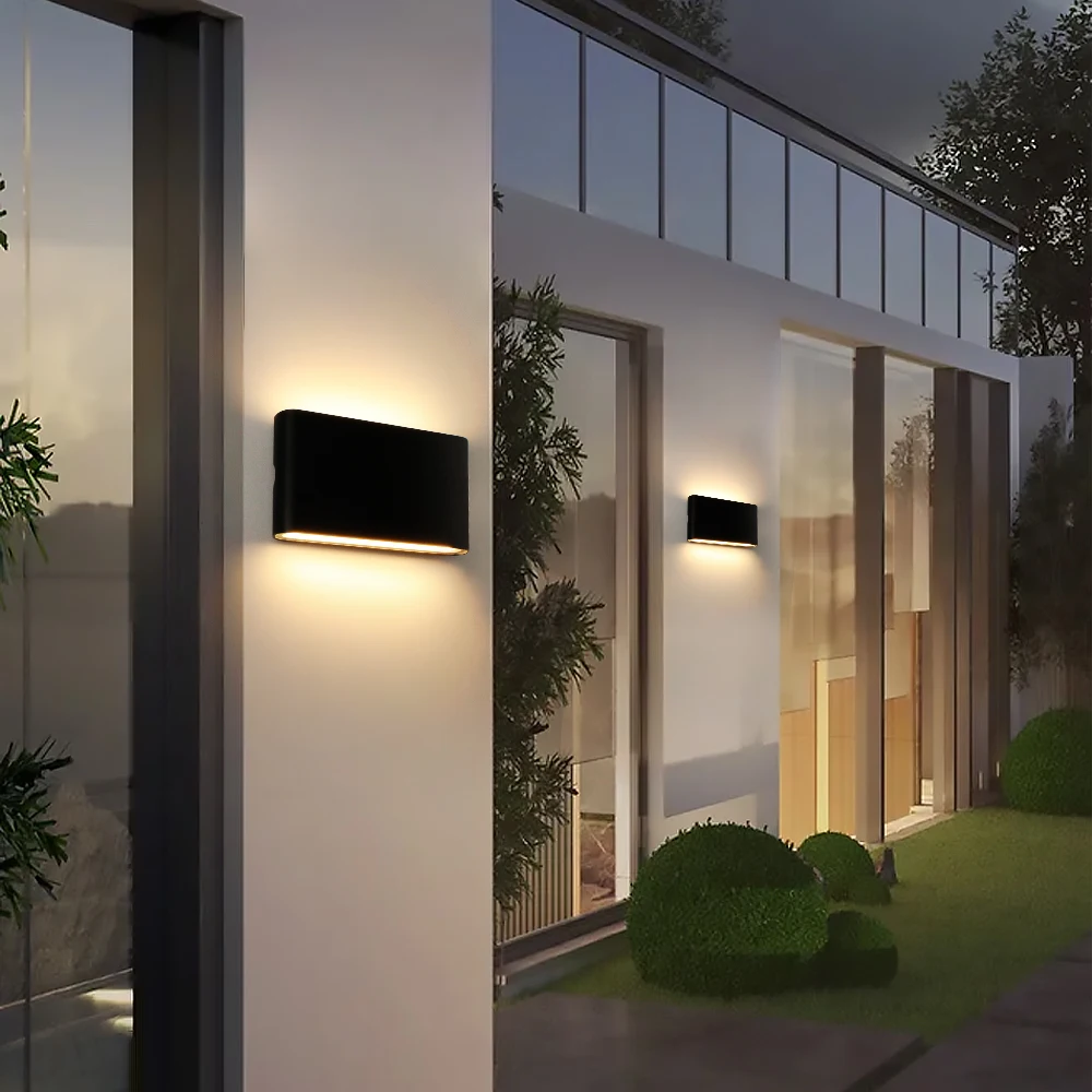 

LED Wall Outdoor Waterproof IP65 6W 12W LED Porch Lights Modern Indoor Decor Up Down Dual-Head Corridor Wall Lamp AC85-265V