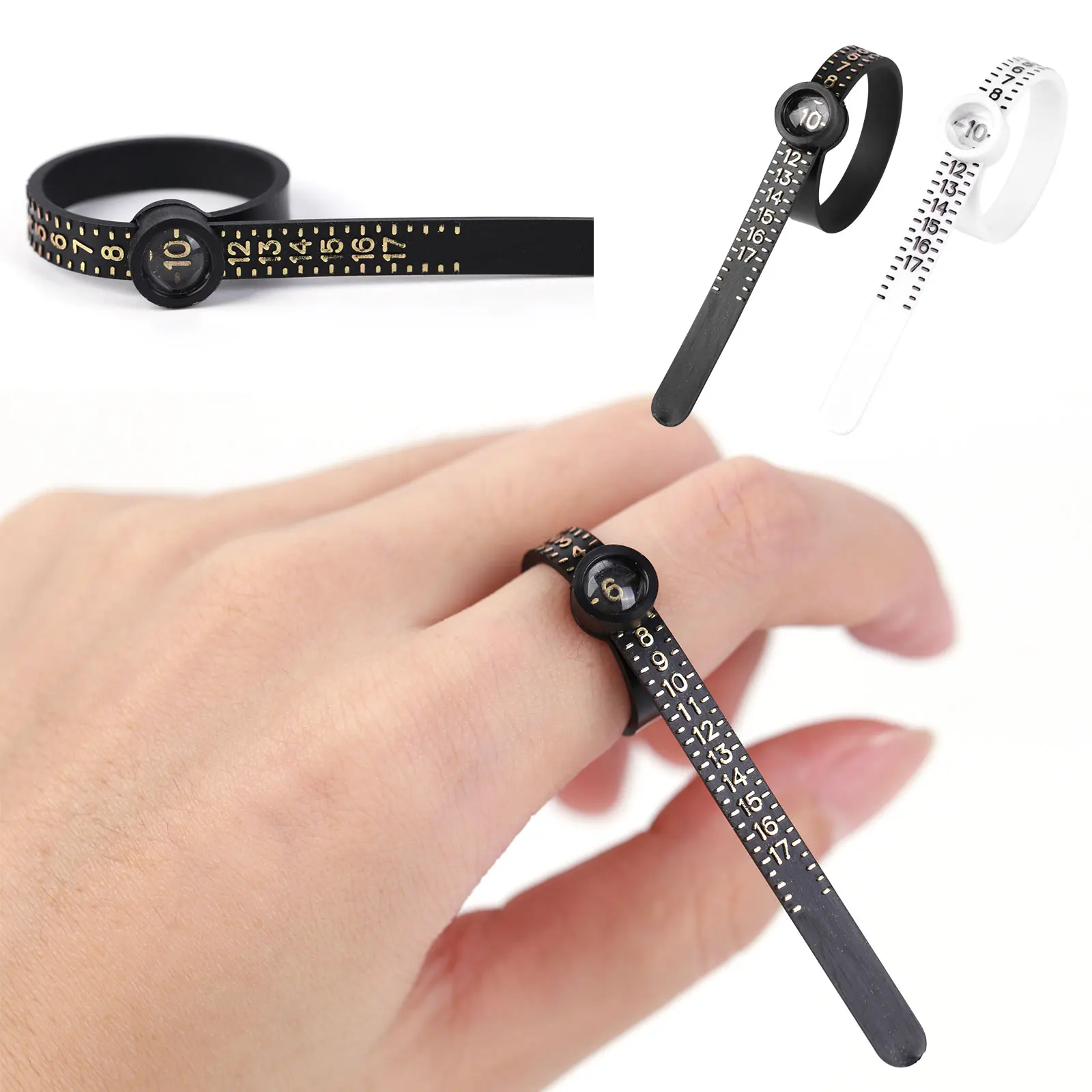 

Кольцевая линейка, инструмент для измерения размера с лупой, инструмент для измерения размера кольца, аксессуары для изготовления колец