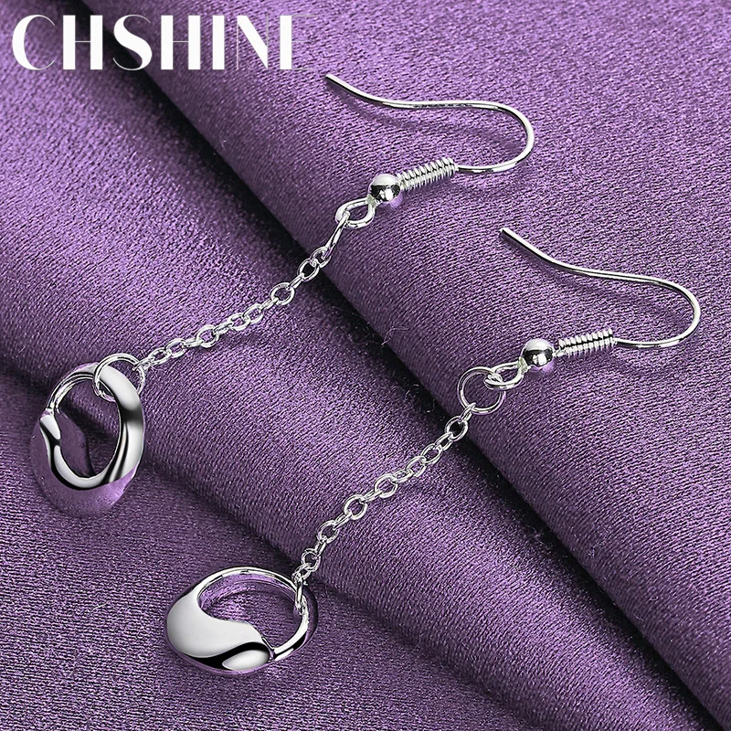 

CHSHINE 925 Sterling Silver Water Drop Earrings For Women Wedding Party Fashion Charm Jewelry