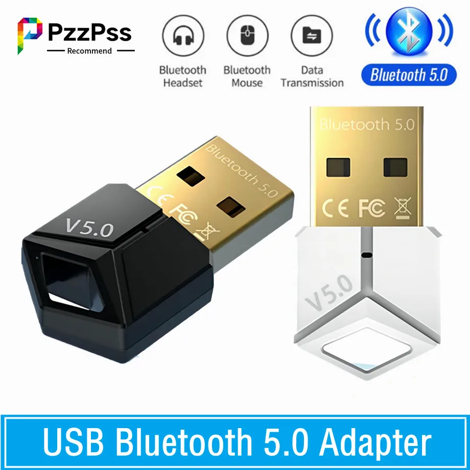 USB Dongle Bluetooth 5.0 Adapter Receiver Wireless Low Latency Music Mini Bluthooth Transmitter For PC/File Transfer RTL8761B