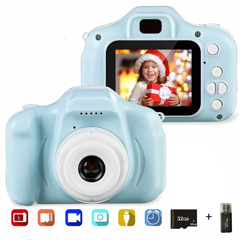 

Kids Camera Waterproof 1080P HD Screen Camera Video Toy Children Cartoon Cute Outdoor Photography Cameras Toys Gift for Boy Girl