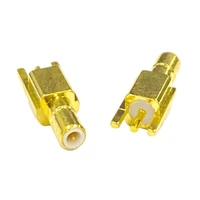 1pc ssmb male plug rf coax connector pcb mount 3 pin straight goldplated wholesale welding terminal new