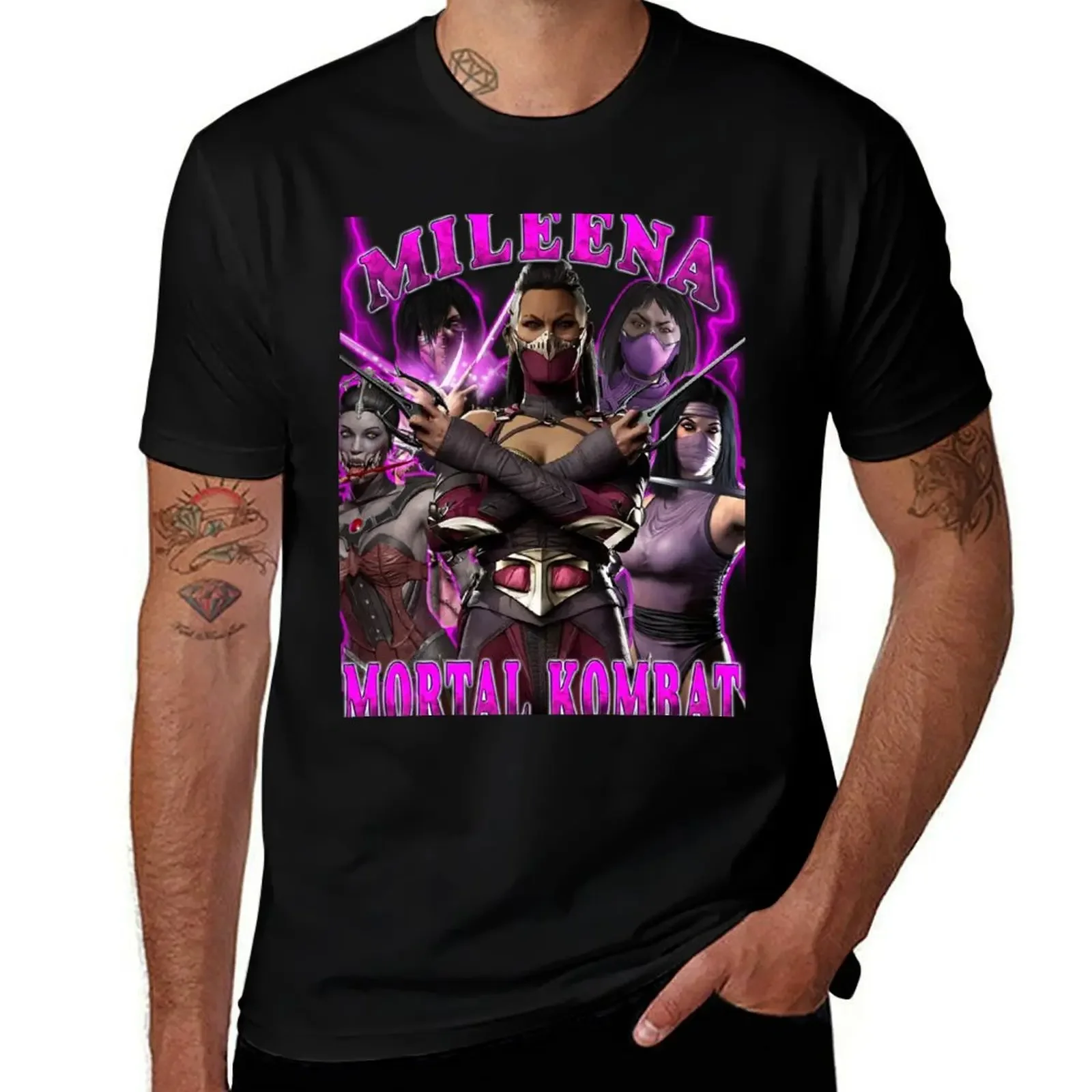 Mortal Kombat 1-футболка Mileena MK Эстетическая одежда мужская