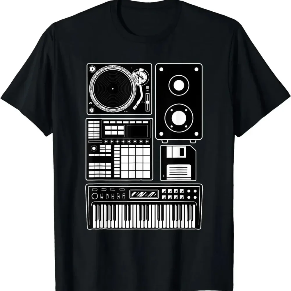 Футболка мужская винтажная в стиле ретро модная рубашка хип-хоп 80-90-х с музыкой и