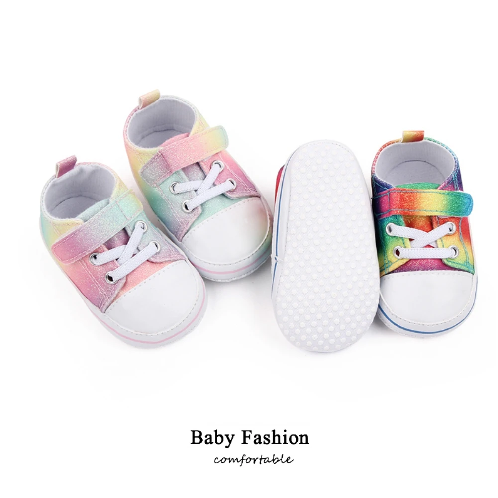

Multicolor Canvas Baby Shoes Newborn Soft Sole Crib Shoes Anti-slip First Walkers Toddler Girls Sneakers for Baby Boys Girls