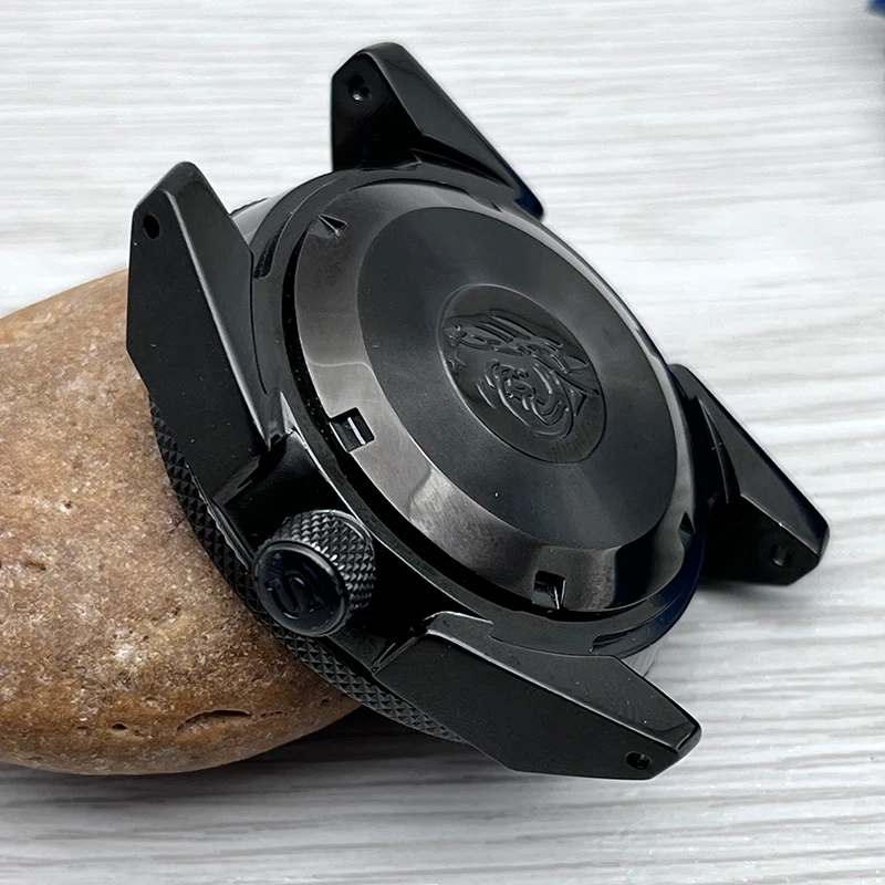 Mod 43mm PVD Black Samurai Watch Cases Fits Seiko SRPF King Samurai Series Watch NH36 NH35 Movements Case Repair Replace