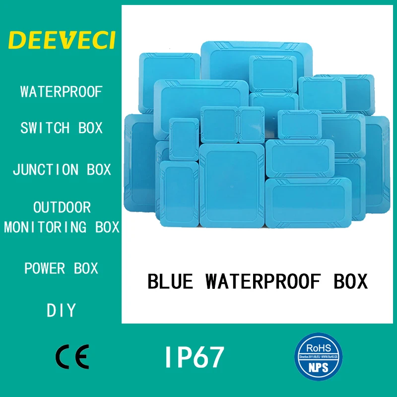 

New Design IP67 Waterproof Enclosure Plastic Box Electronic Project Outdoor Instrument Electrical Project Box Junction