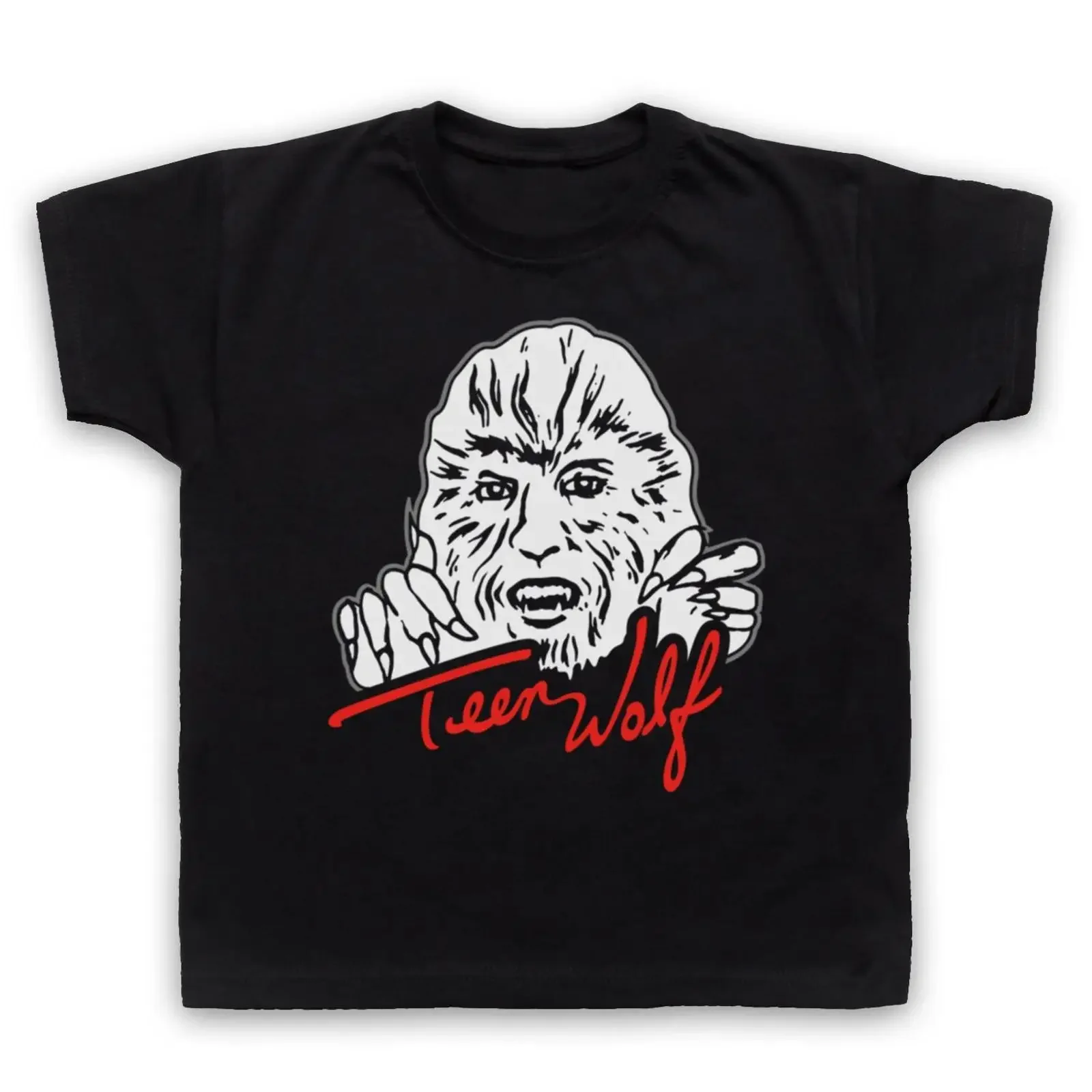 Фото Футболка TEEN WOLF ILLUSTRATION STILINKSI MERCH WERWOLF KINDER, винтажная, с эффектом потертости, дизайнерская одежда, универсальная, унисекс, мужская №1