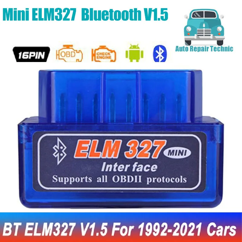 Super MINI ELM327 Bluetooth V1.5 ELM 327 версия 1 5 OBD2 OBDII для Android Torque Автомобильный сканер кода WIFI -