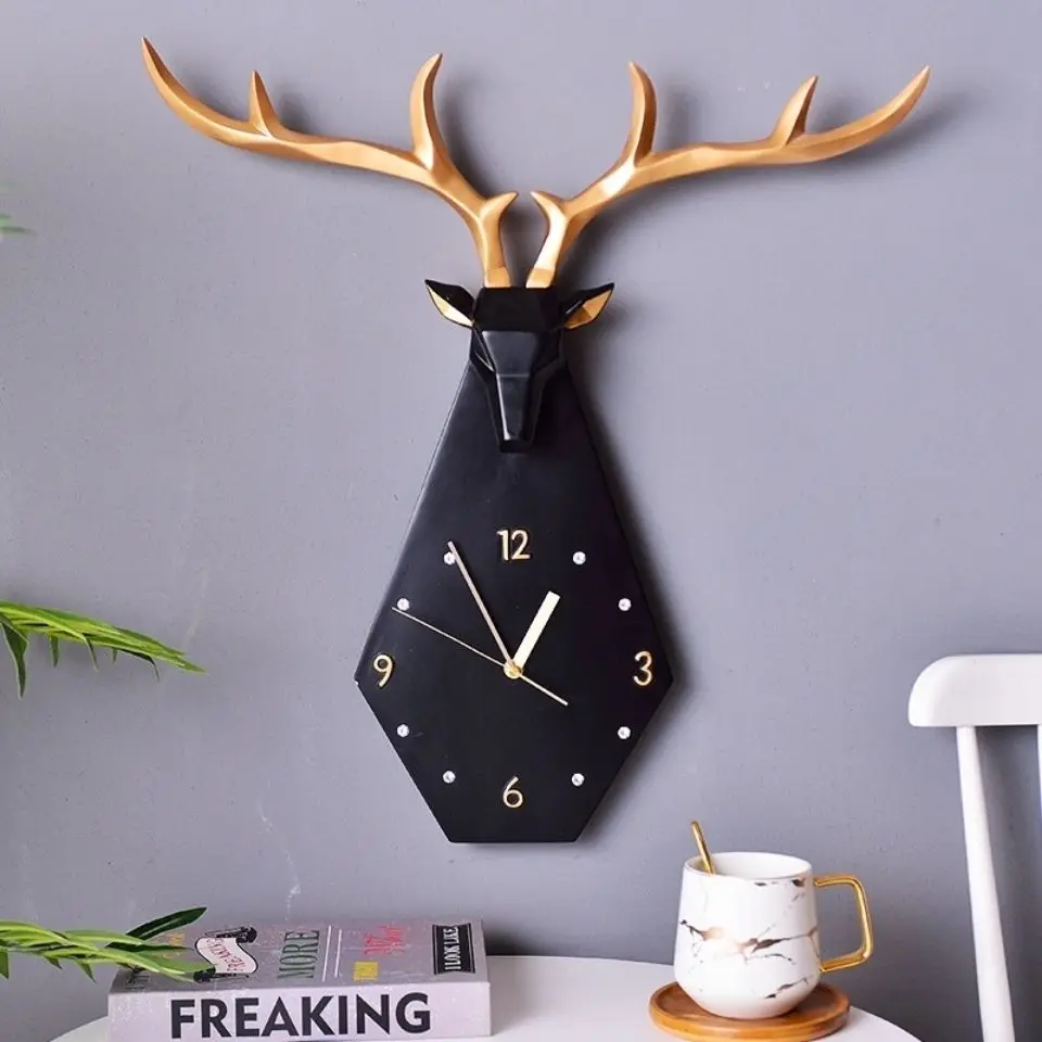 

Retro Wall Clock American Living Room Fashion Wall Watch Bedroom Mute Decoration Nordic Style Creative Clock Watch