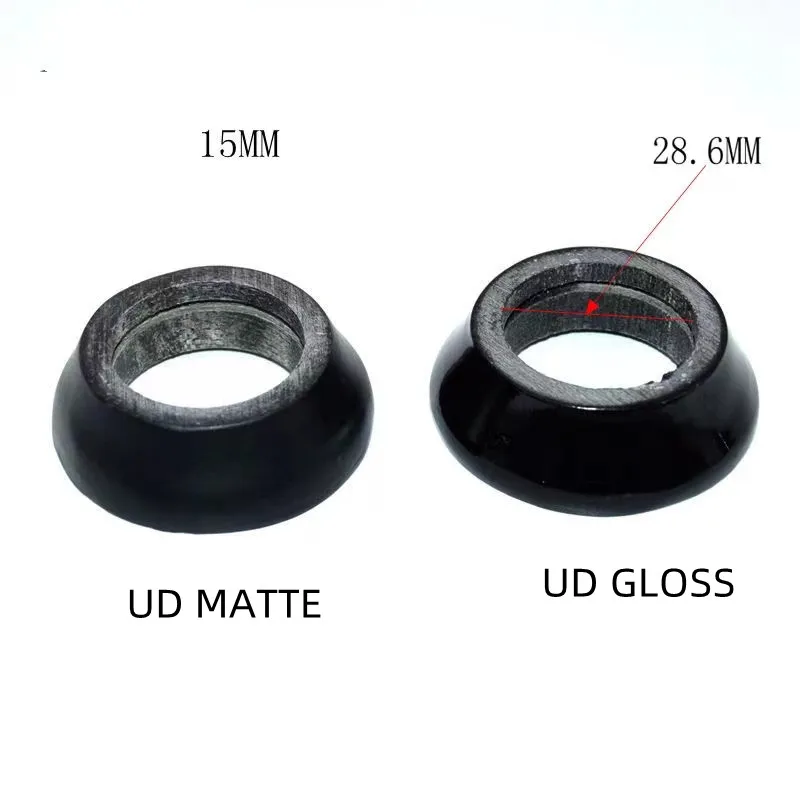 

Full carbon fiber no logo mountain road bike cone washer bowl cover bell headset mouth single bike accessories