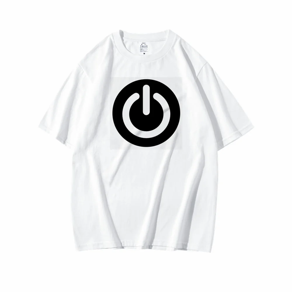 

Funny Graphic Phone Button Printed O-Neck Cotton Breathable Couple T-shirts Men Women Casual Tshirt 2023 New Fashion T Shirt
